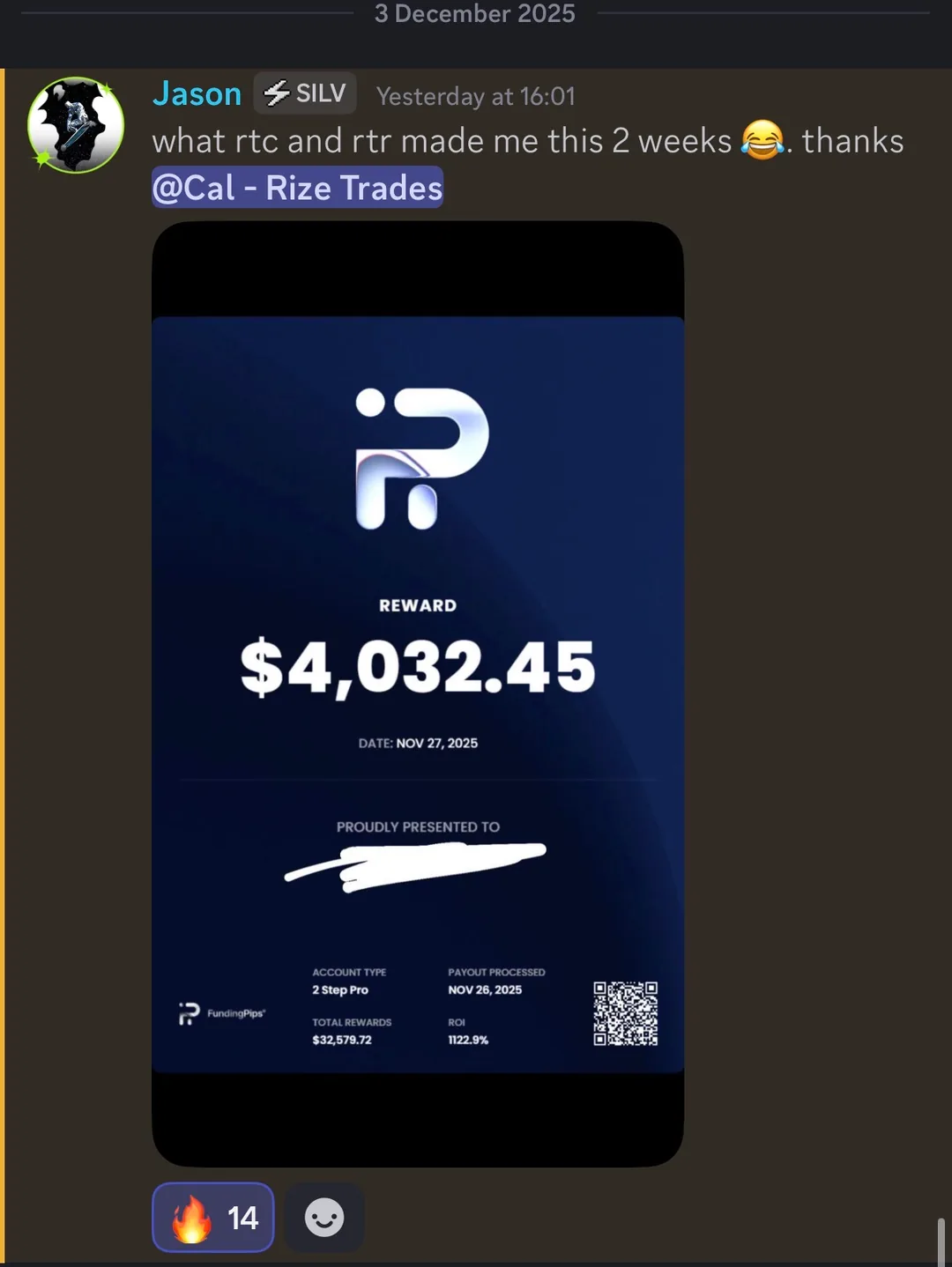 Jason — $32K Rewards